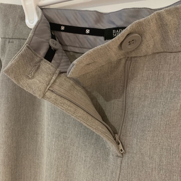 Badgley Mischika Light Grey Slim Leg Dress/Work Pants - Picture 4 of 7